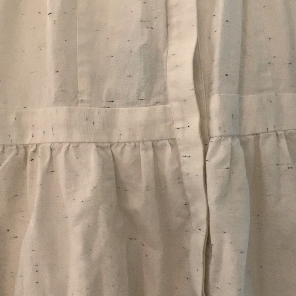 CeCe Sz 12 cream collared halter dress